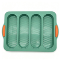 4-Cavity Silicone Baguette Baking Mold