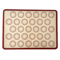 Silicone Fiberglass Baking Mat With 30 Circles (Red Edge)