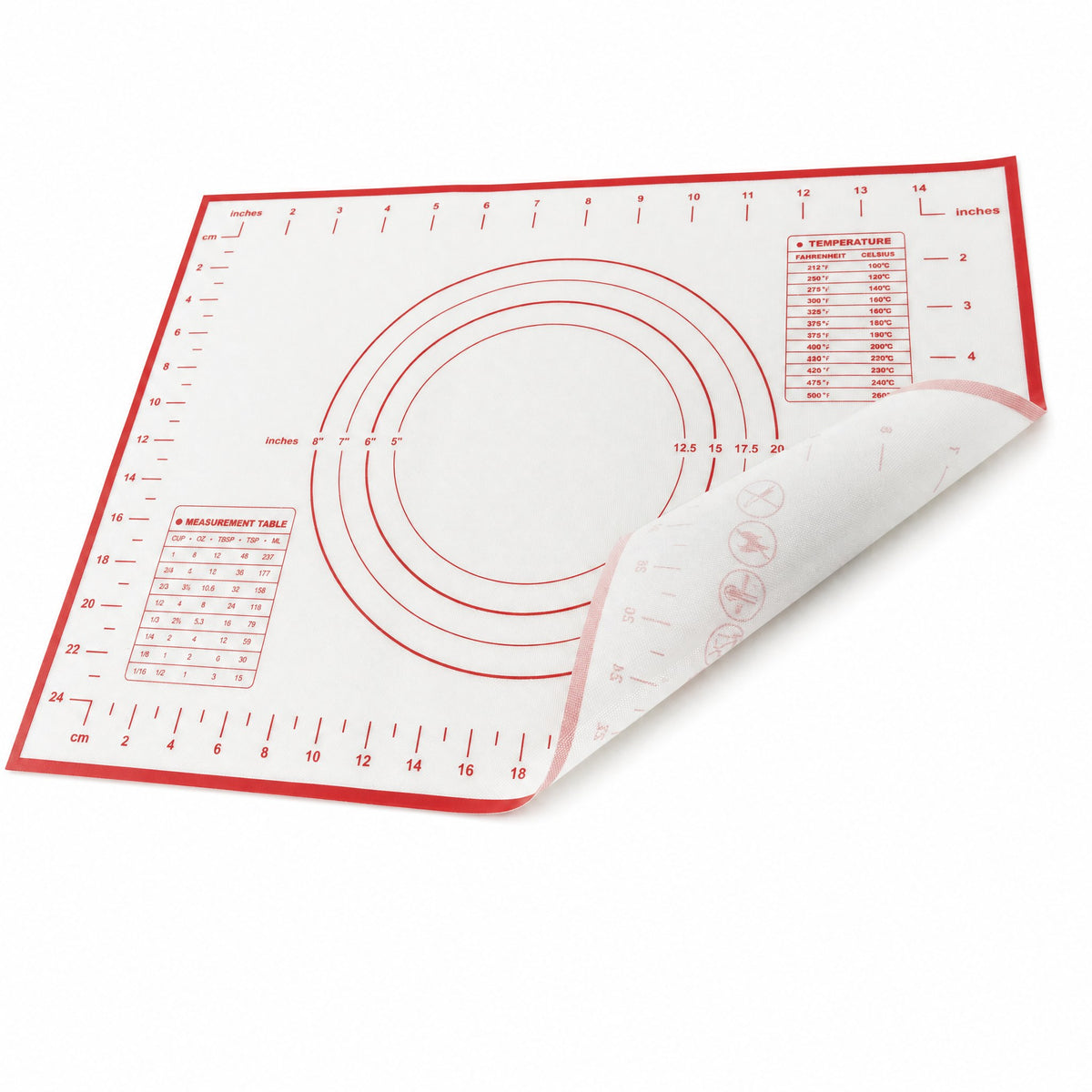 Silicone Baking Mat Dough Rolling Mat With Measurement Markings