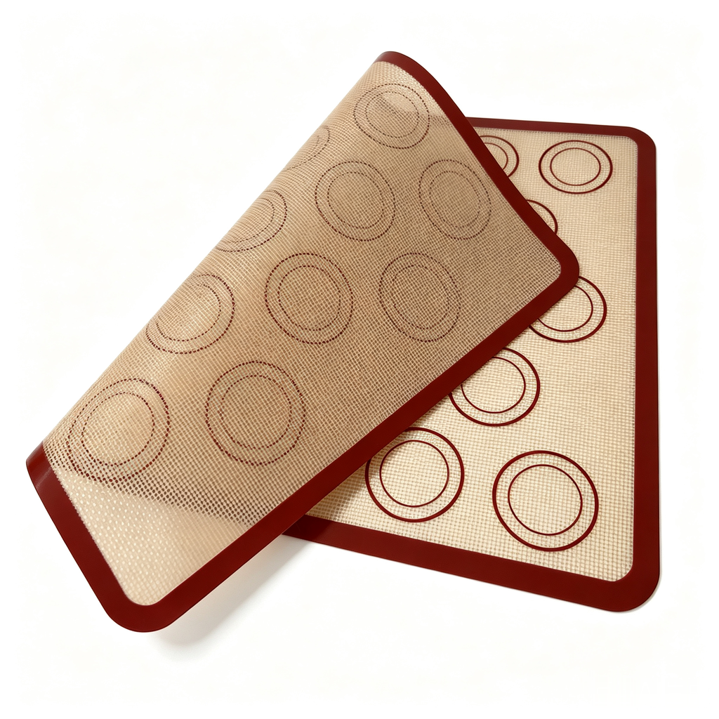 Silicone Fiberglass Baking Mat With 30 Circles (Red Edge)