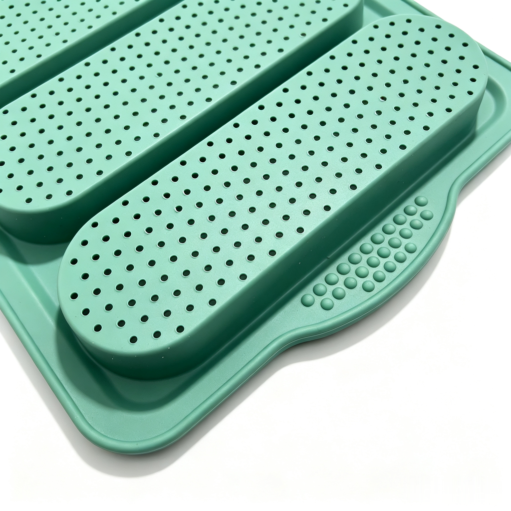 4-Cavity Silicone Baguette Baking Mold