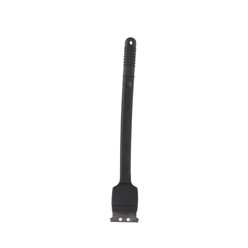 Long Handle BBQ Grill Cleaning Brush With Wire Bristles & Metal Scraper