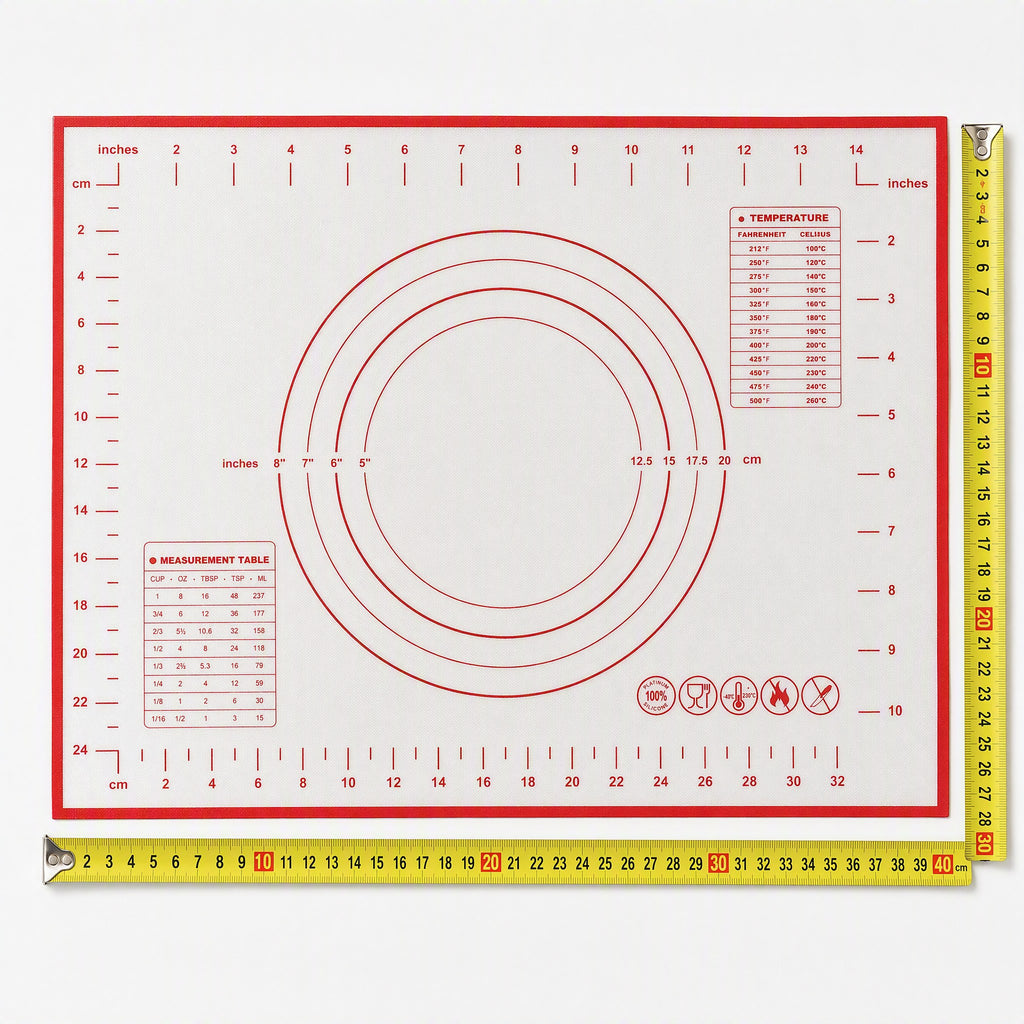 Silicone Baking Mat Dough Rolling Mat With Measurement Markings