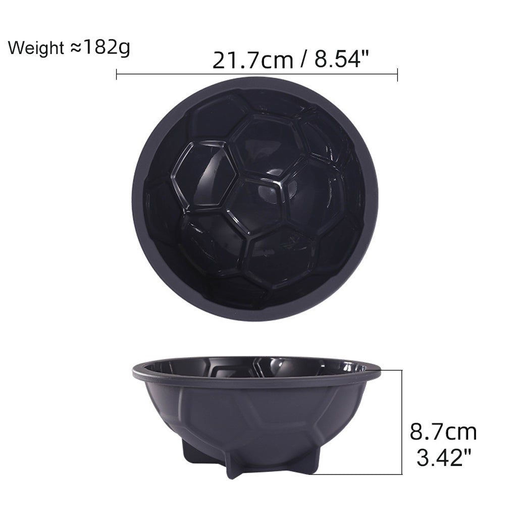 8 Inch Half-Sphere Soccer Ball Silicone Cake Mold