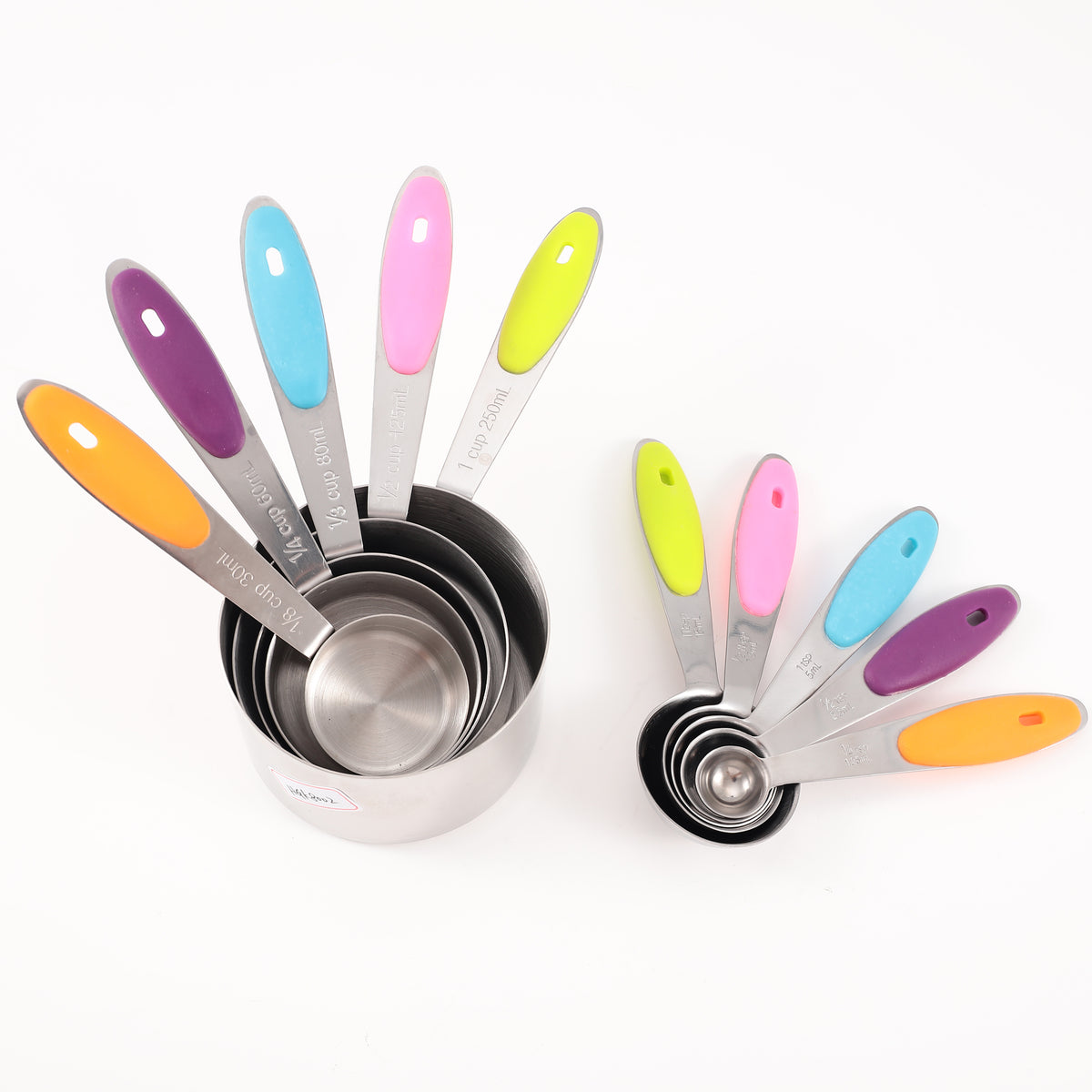Stainless Steel Measuring Cups and Spoons 10Pcs Set